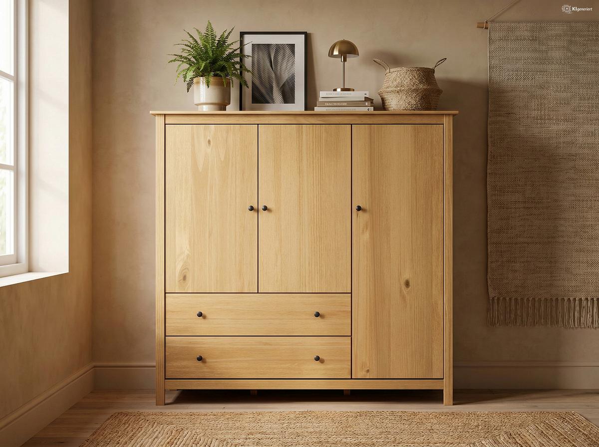 KOMMODE KOMMODE KIEFERNHOLZ 142X137 CM - Naturfarben/Honig, Basics, Holz (142/137/45cm) - Livetastic
