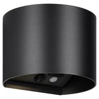 Led Falilámpa Tibor - fekete, Modern, műanyag (13,9/11,8/10cm) - Luca Bessoni