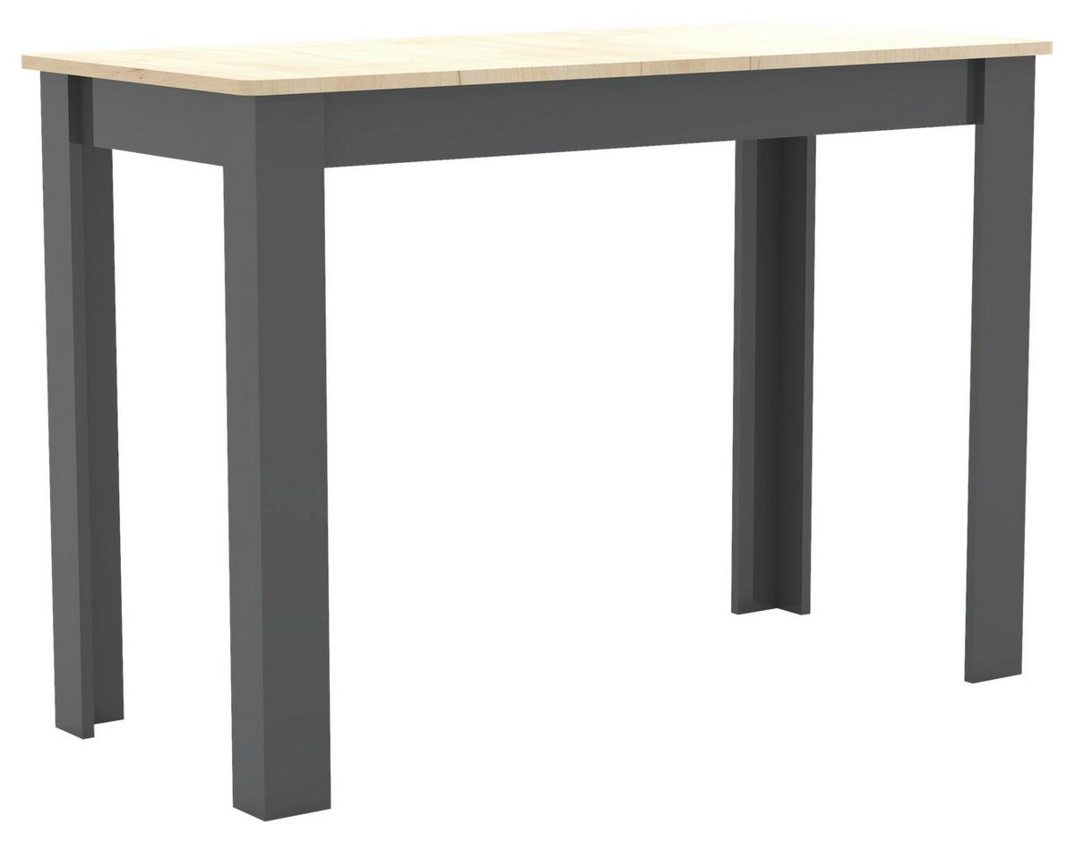 Jídelní stůl Esal, 110x50 cm, antracitový - medový dub, Moderní, kompozitní dřevo (110/76/50cm) - MID.YOU