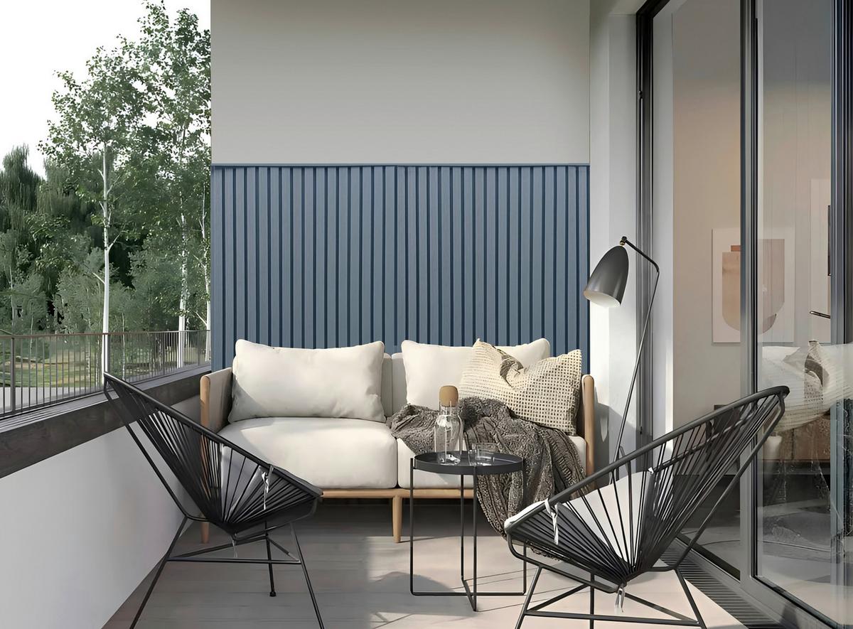 Outdoor Paneel L: 130 cm Wpc Hellgrau - Hellgrau, MODERN, Holzwerkstoff/Kunststoff (130/21,9/2,6cm)