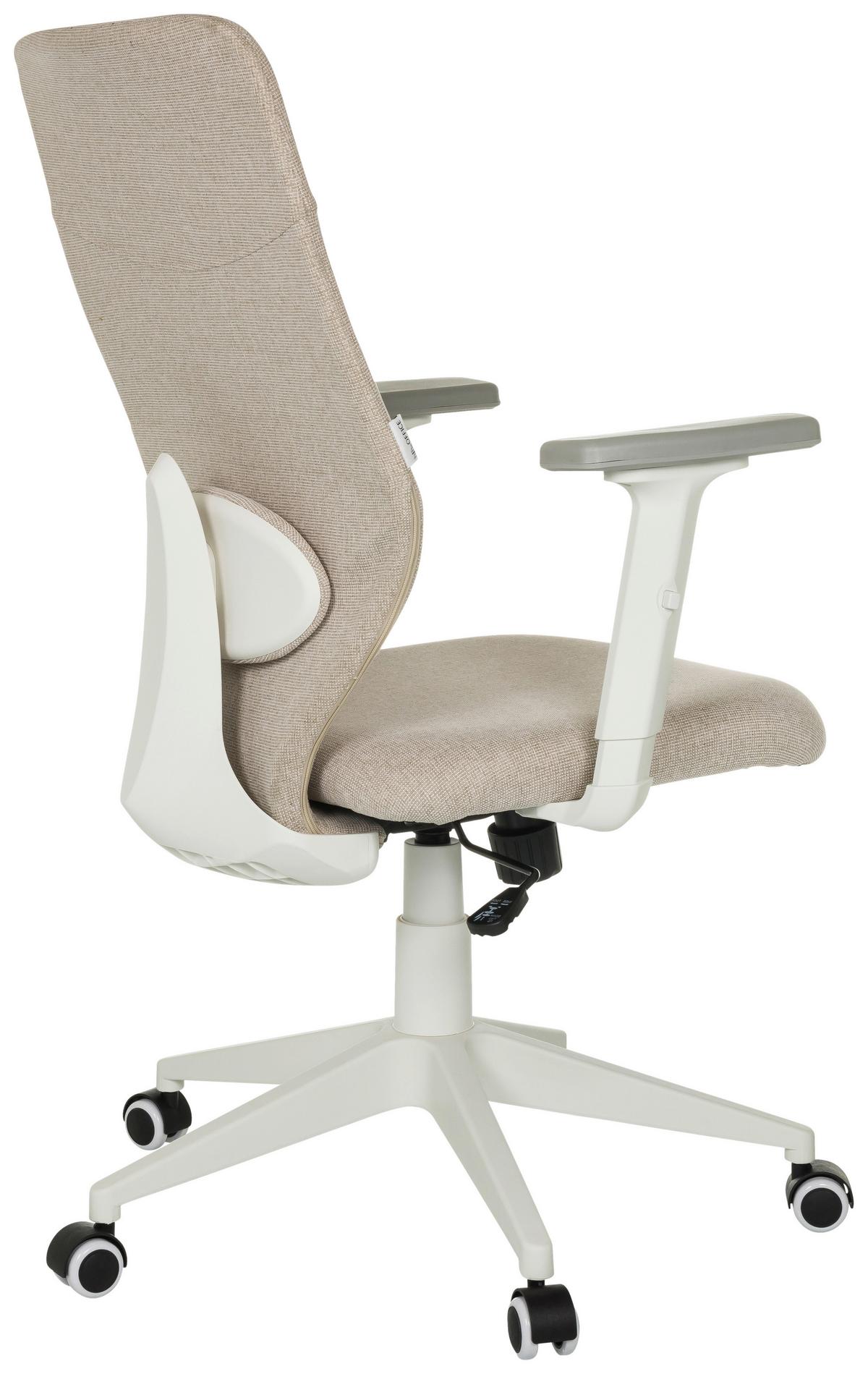 Drehstuhl Cossio II Beige B: 70 cm - Beige/Weiß, MODERN, Kunststoff/Textil (70/115/70cm) - MID.YOU