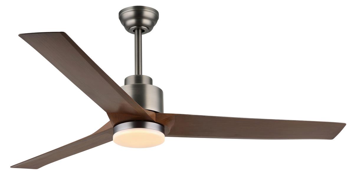 Deckenventilator Modesto Opal Grau D: 148 cm - Dunkelgrau/Opal, KONVENTIONELL, Kunststoff/Metall (148/48cm) - Globo
