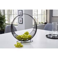 Obstkorb Rund Metall Charlotte 40x14,5x40,5 cm, Schwarz - Schwarz, Basics, Metall (40/14,5/40,5cm) - James Wood