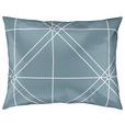 Satin Bettwäsche 140x200 cm Chalene Baumwolle Rauchblau - Blau, ROMANTIK / LANDHAUS, Textil (140/200cm) - James Wood