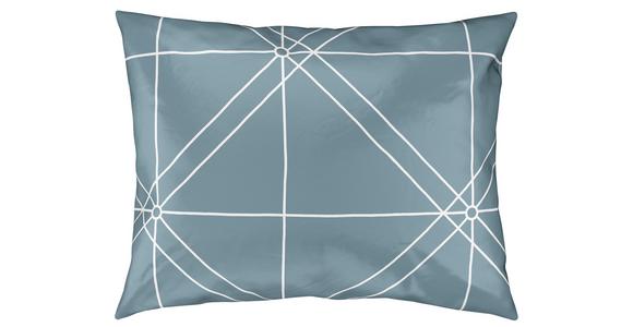 Satin Bettwäsche 140x200 cm Chalene Baumwolle Rauchblau - Blau, ROMANTIK / LANDHAUS, Textil (140/200cm) - James Wood