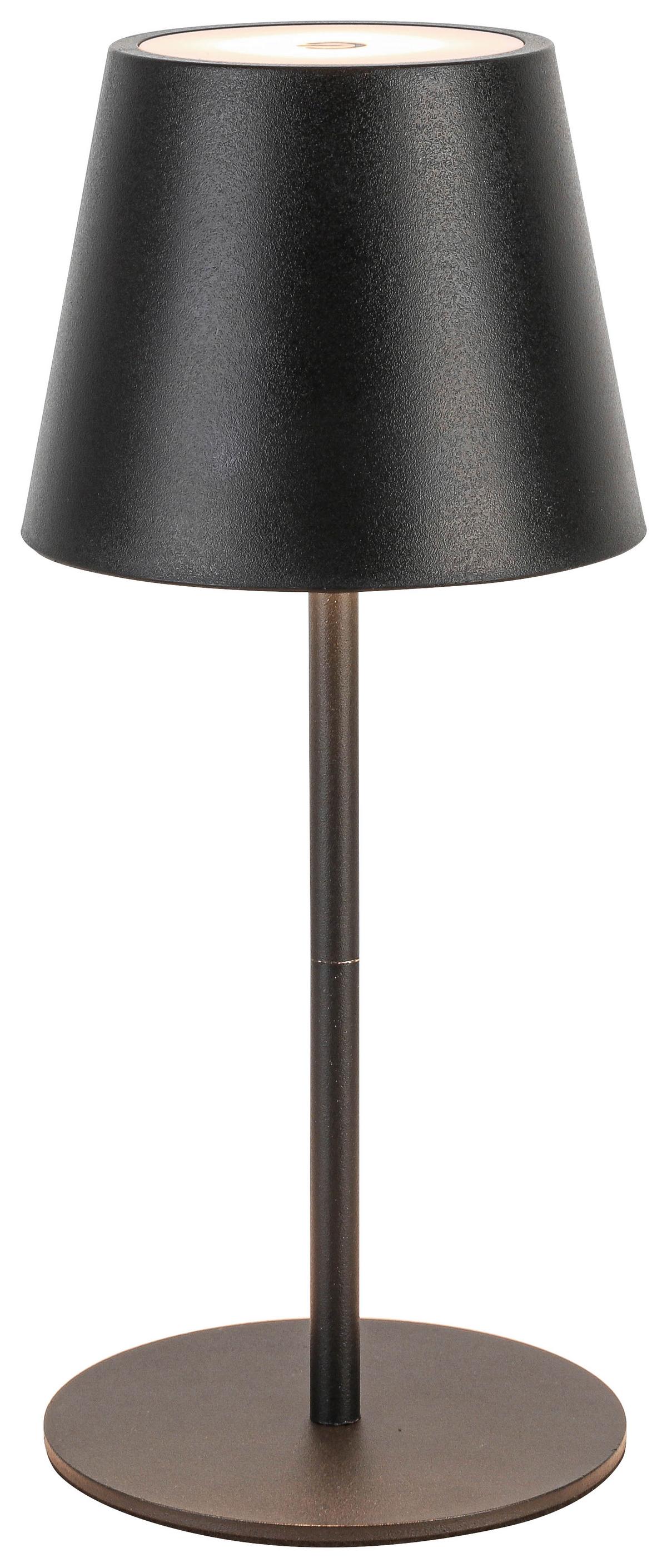 STOLNÍ LAMPA NA BATERIE NOEMI - černá, Konvenční, kov/plast (10,5/17-36cm) - Mömax