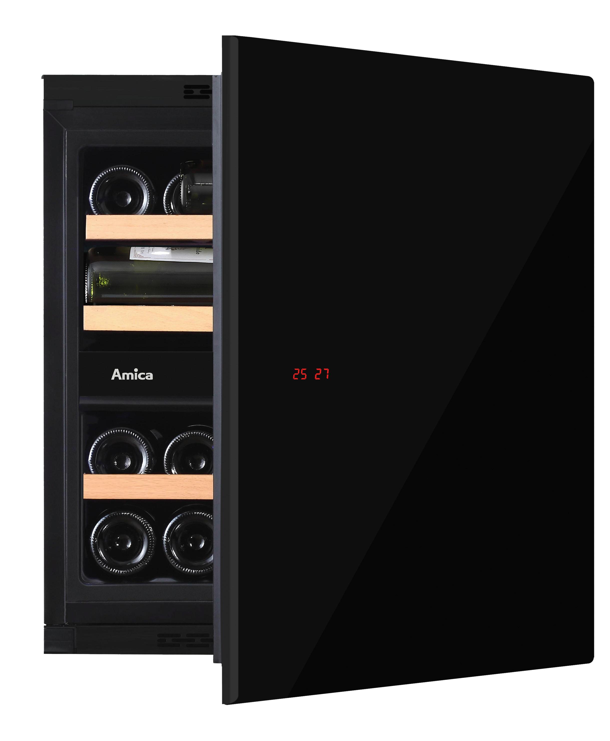 Weinkühlschrank Wk 341 800 V - Schwarz, MODERN, Glas (55/59/54,5cm) - Amica