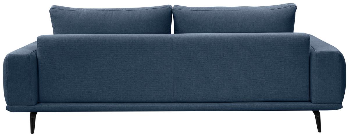 3-sitzer-sofa Selene Dunkelblau, B: 242 Cm - Schwarz/Dunkelblau, MODERN, Textil (242/89/115cm) - MID.YOU