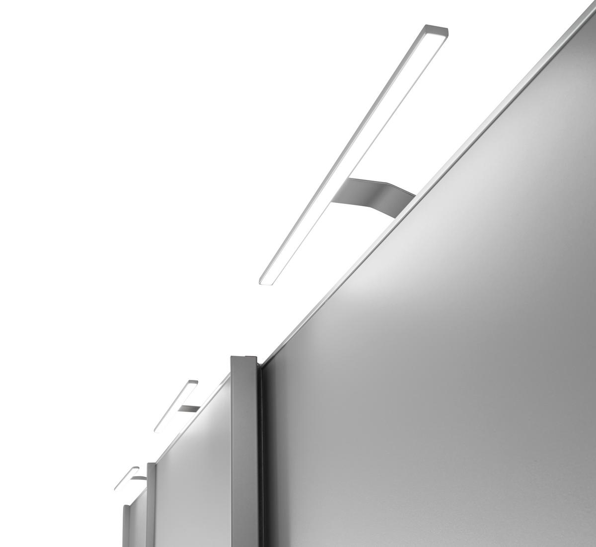 Aufbauleuchte Switch Alufarben 3er-Set + Fernbedienung - Alufarben, KONVENTIONELL, Metall