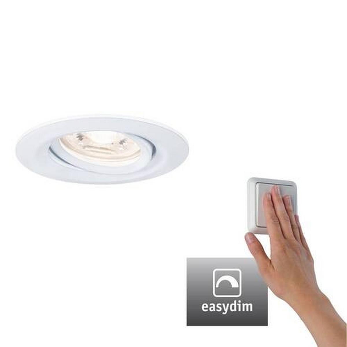Deckenleuchte Ø 6,6 cm 1-Flammig Rund dimmbar - Design (6,6cm) - Paulmann
