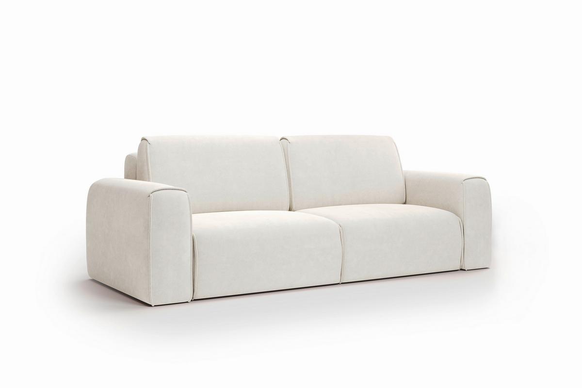 Schlafsofa Tuzzi Creme B: 252cm - Creme/Schwarz, Basics, Textil (252/94/105cm) - Livetastic