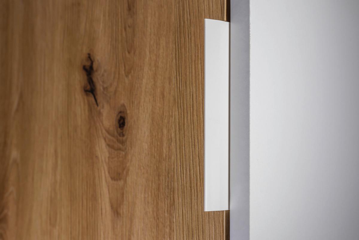 Kommode 120cm Pepeto, Weiß - Eiche Artisan/Weiß, Design, Holzwerkstoff (120/77/30cm) - Livetastic