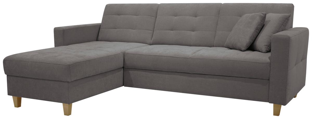 Rohová sedačka BJORN, obojstranná, sivohnedá ženilka - prírodná farba/taupe, Design, drevo/textil (160/231cm) - Luca Bessoni