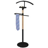 Němý sluha MICHA - černá/přírodní barvy, Konvenční, kov/dřevo (46,5/112/28,5cm) - Mömax