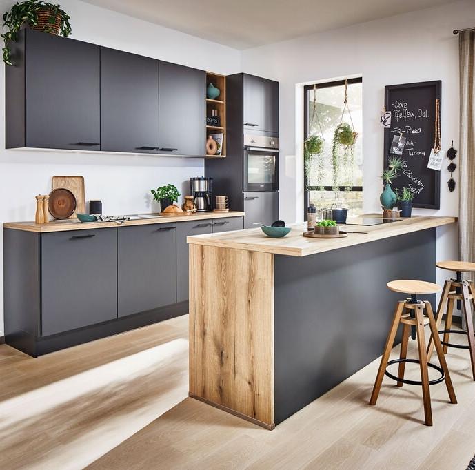 Einbauküchen Pn 210 Frei Planbar Modernes Design - Holzwerkstoff - Pino