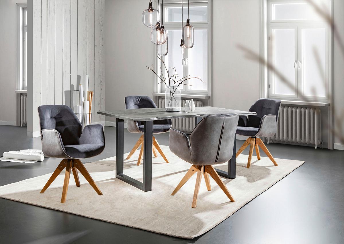 Sessel Tyson - Eichefarben/Dunkelgrau, MODERN, Textil (59/87/63cm) - Livetastic