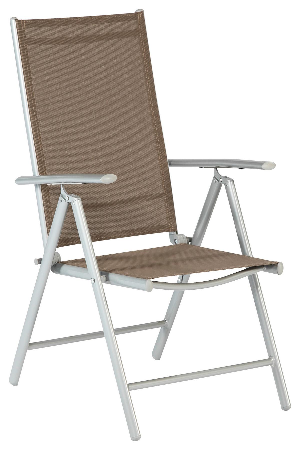 Gartenset Amalfi - Taupe/Silberfarben, MODERN, Textil/Metall - Gardenson