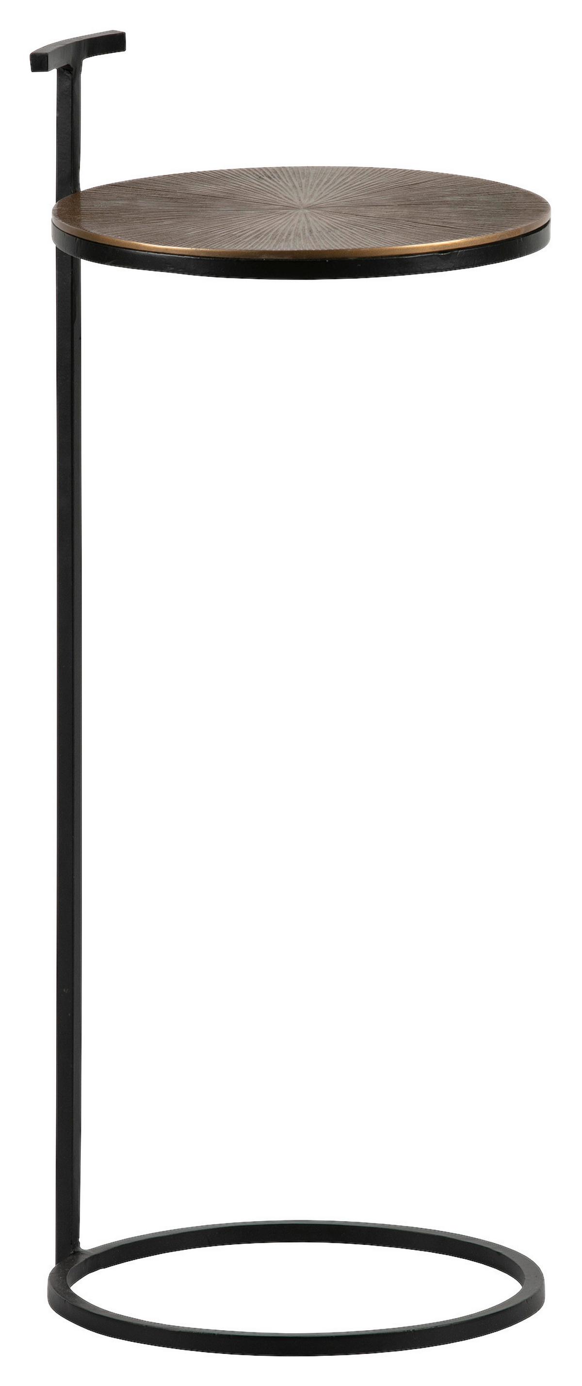 Beistelltisch Position Messingfarben B: 26 Cm - Messingfarben/Schwarz, Design, Metall (26/26/64cm) - Livetastic