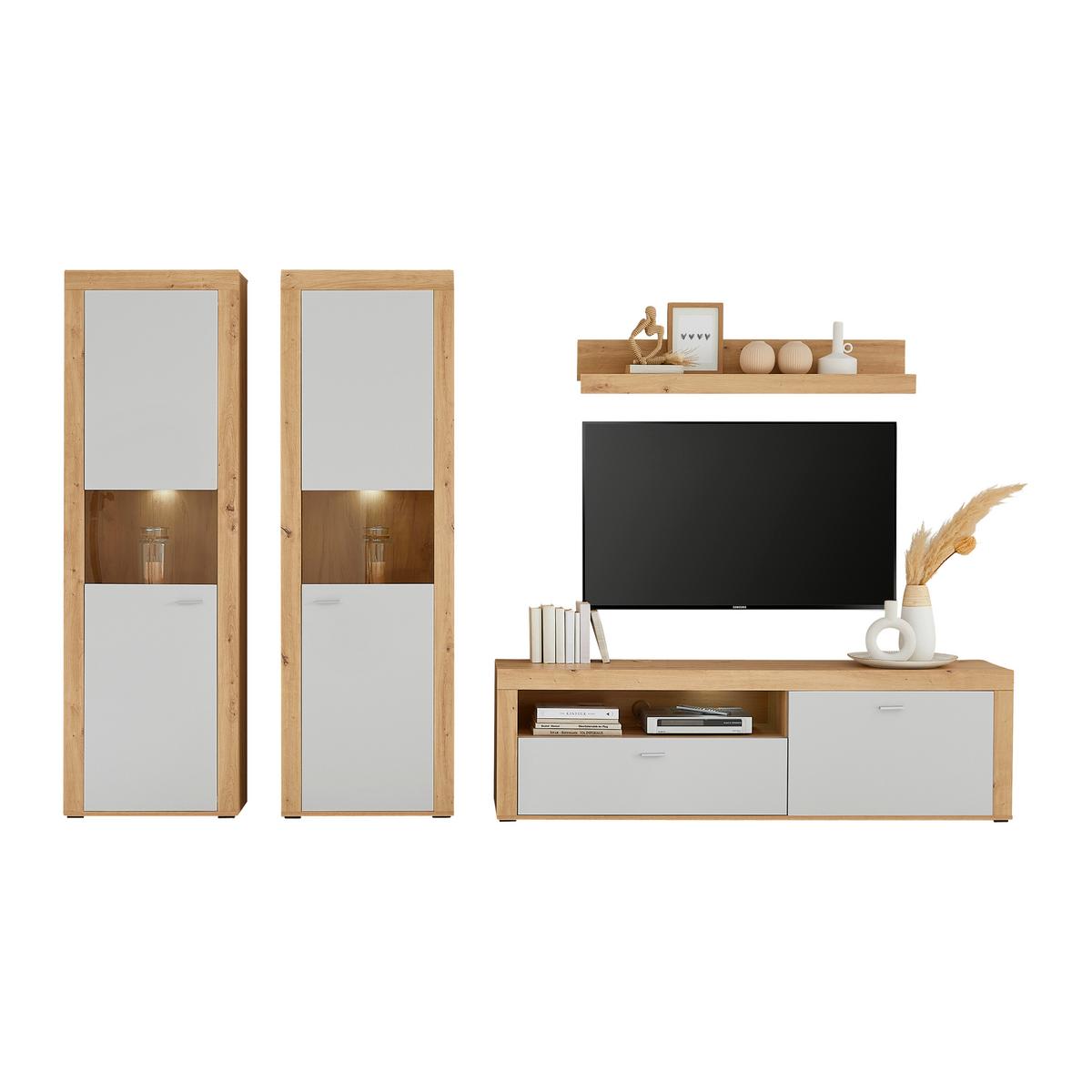 Vitrine Canberra - MODERN, Glas/Holzwerkstoff (60/190,1/34,8cm)
