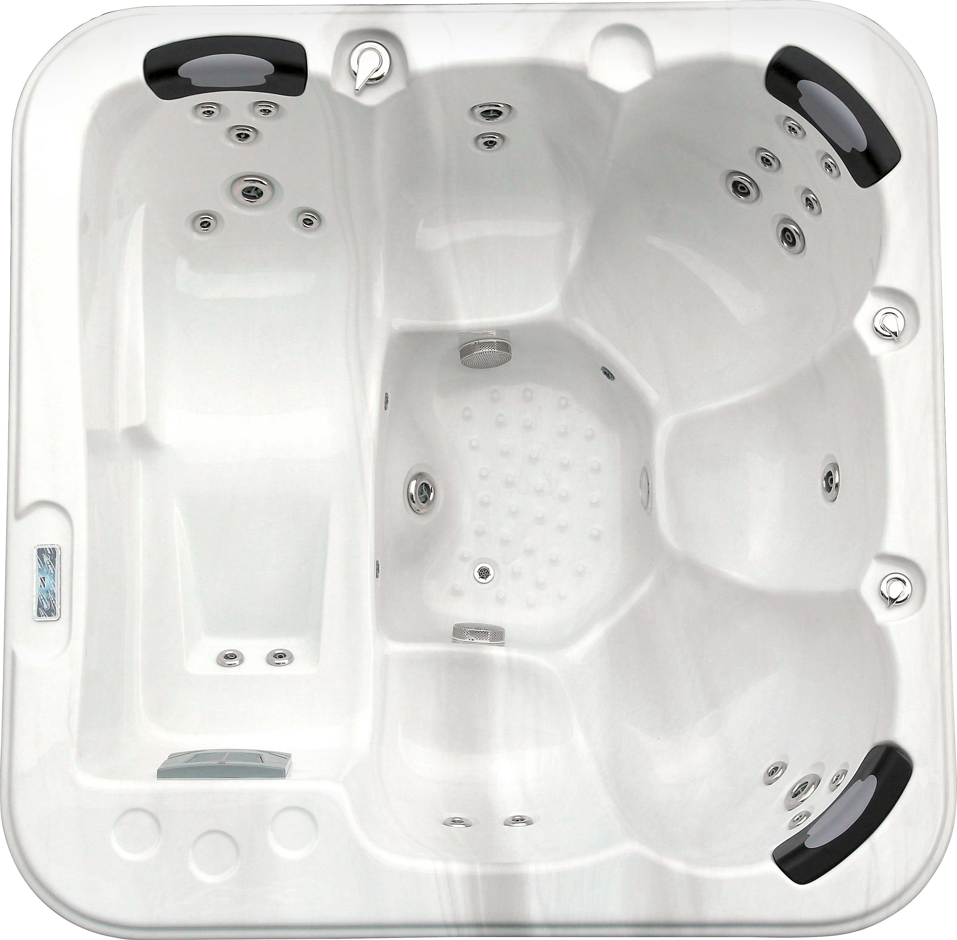 Whirlpool Acryl Rivoli 200 X 92 X 200 cm - Weiß/Grau, Design, Holz/Kunststoff (200/92/200cm)