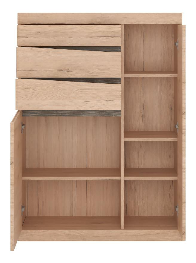 Kommode Summer San Remo Eiche Dekor B: 86 cm - Eiche San Remo, MODERN, Holzwerkstoff (86/119/40cm) - Modern Living