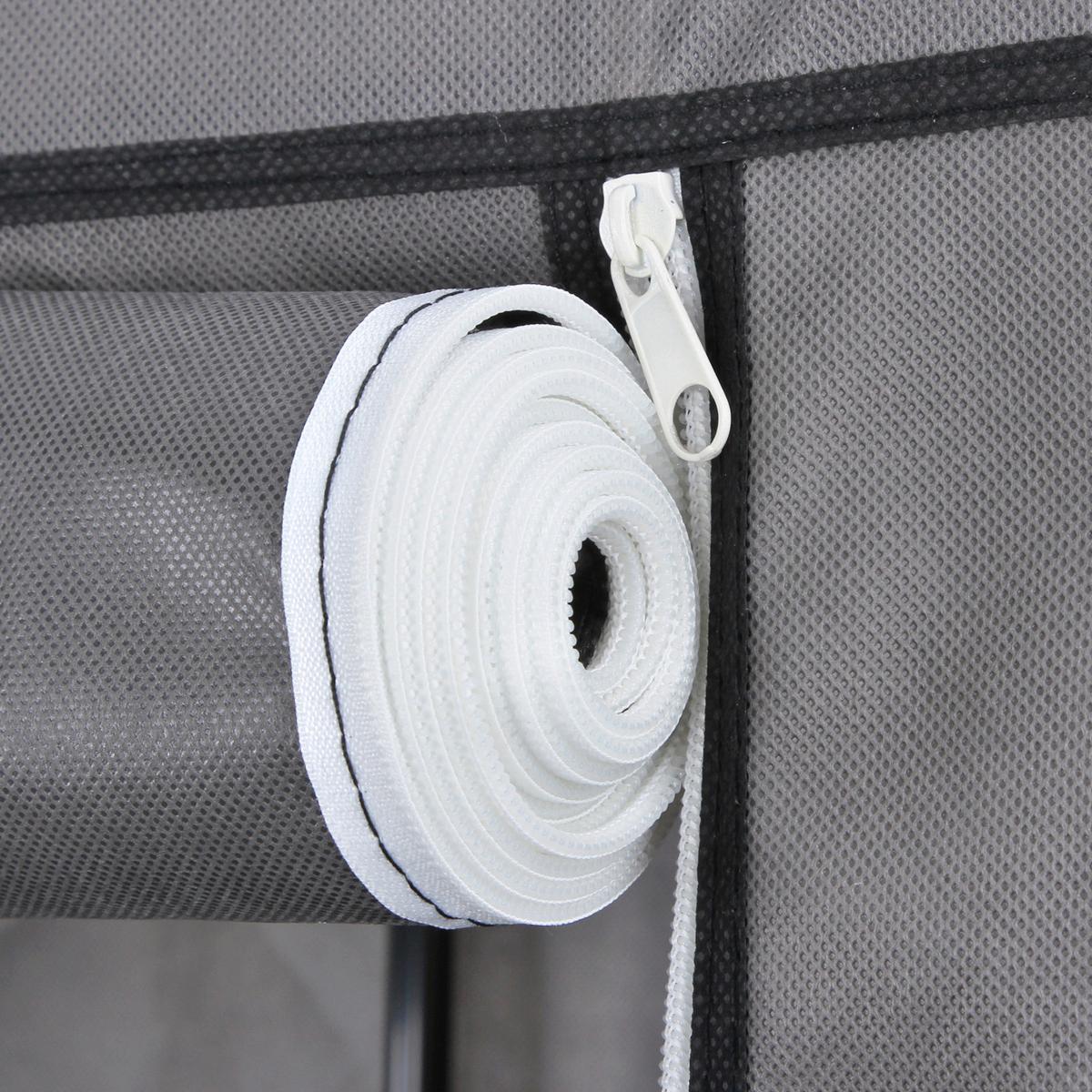 Stoffschrank Grau B: 110 Cm - Eschefarben/Grau, Basics, Kunststoff/Textil (110/175/45cm)