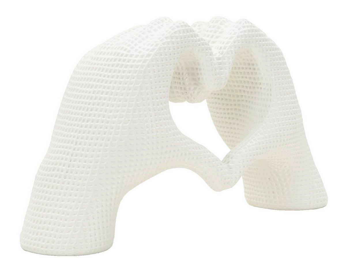 Skulptur Kúnststoff, Weiß - Basics, Kunststoff (25/13.5/7.5cm)