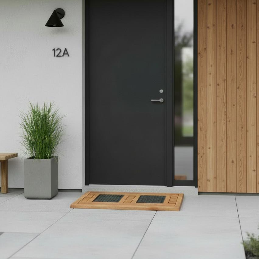 Fußmatte Fußrost - Naturfarben, MODERN, Holz (57/88cm) - Gardenson