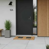 Fußmatte Fußrost - Naturfarben, MODERN, Holz (57/88cm) - Gardenson