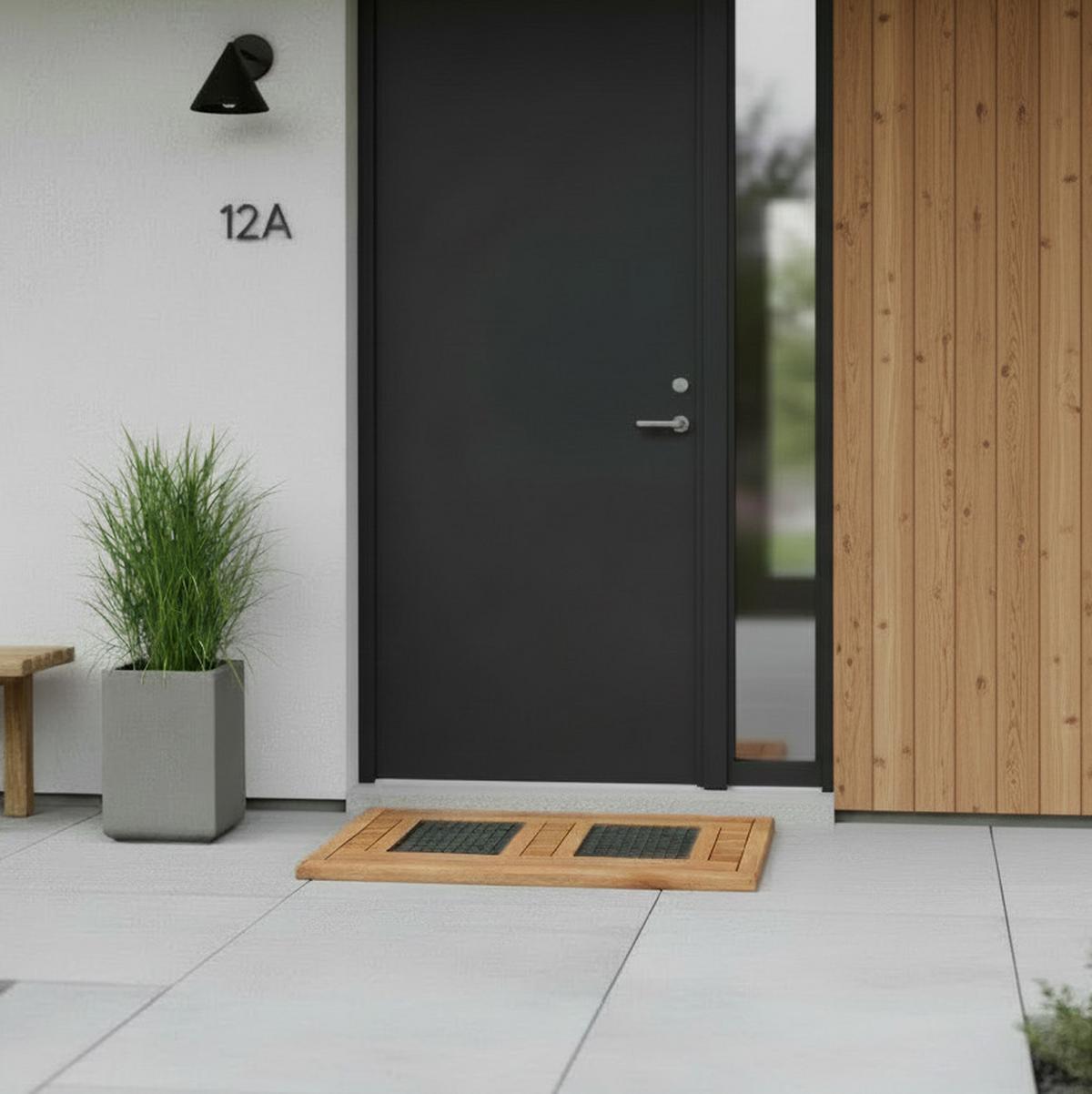 Fußmatte Fußrost - Naturfarben, MODERN, Holz (57/88cm) - Gardenson