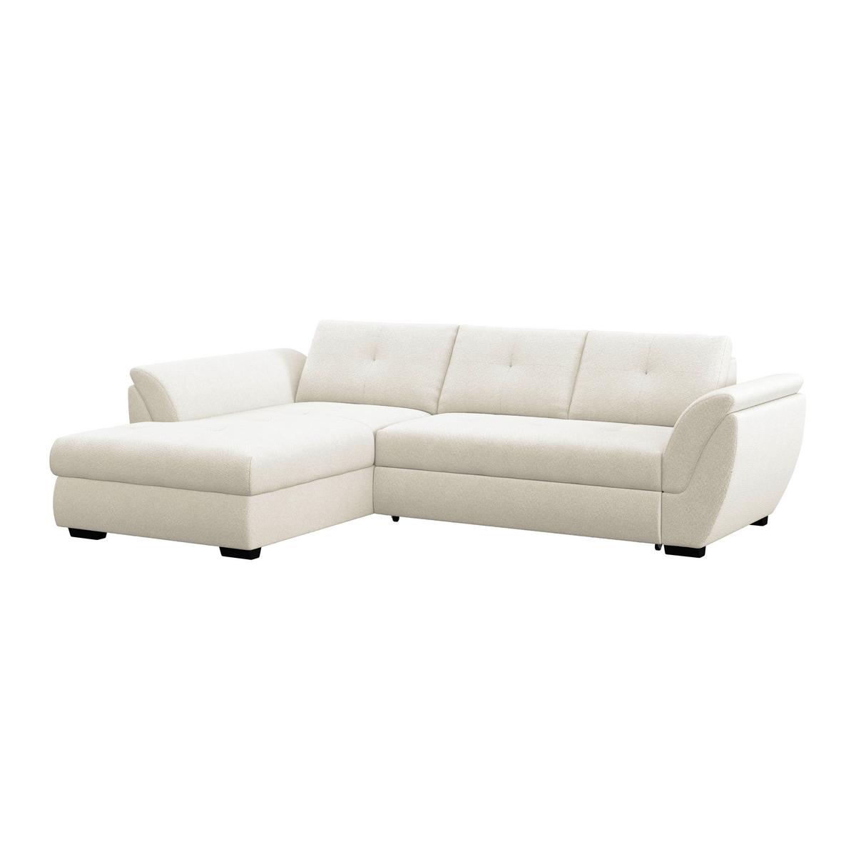 Rohová sedačka BERISSO, levá, šedá tk. VINCI - šedá/černá, Konvenční, textil/plast (187/278cm) - Ondega