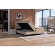 Polsterbett mit Bettkasten 180x200 cm London Beige - Beige/Schwarz, MODERN, Holzwerkstoff/Textil (180/200cm) - Luca Bessoni