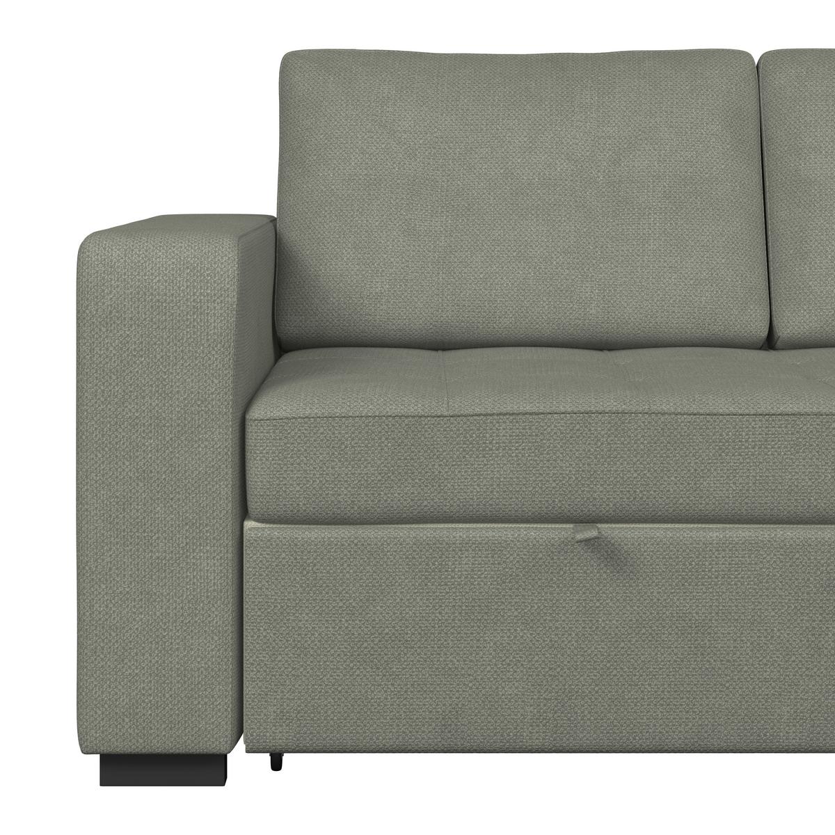 Ecksofa Turin Grün, 239x160cm - Dunkelgrün, Trend, Holz/Textil (239/160cm)