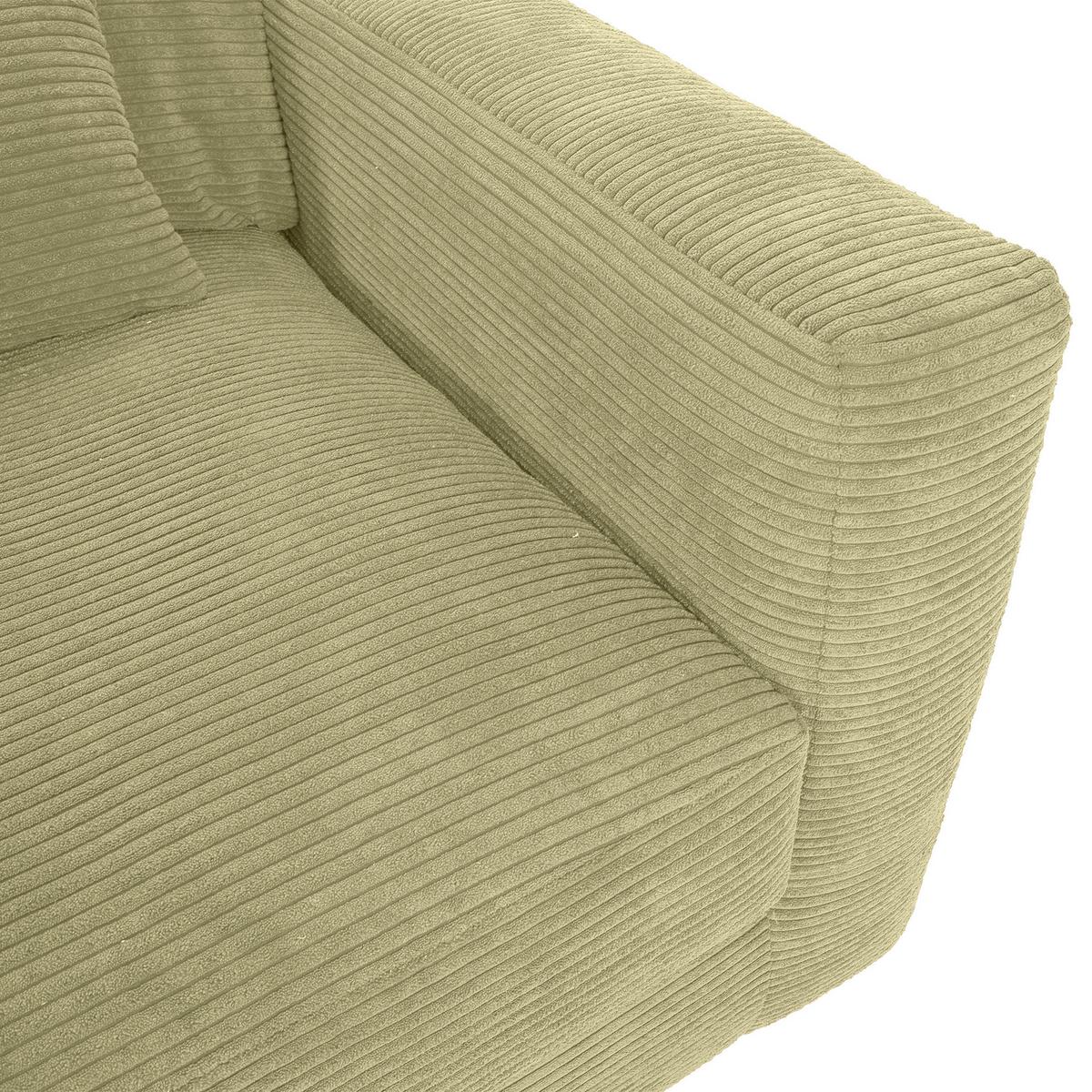 Bigsofa Manolis Hellgrün B: 260 cm - Schwarz/Hellgrün, KONVENTIONELL, Textil (260/66/115cm) - MID.YOU