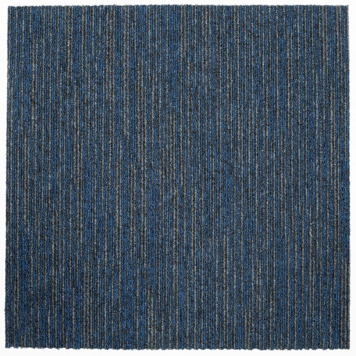 Teppichfliese Blau/Grau Ambition 50x50 cm Florhöhe 3mm - Blau/Grau, Basics, Textil (50/50cm)