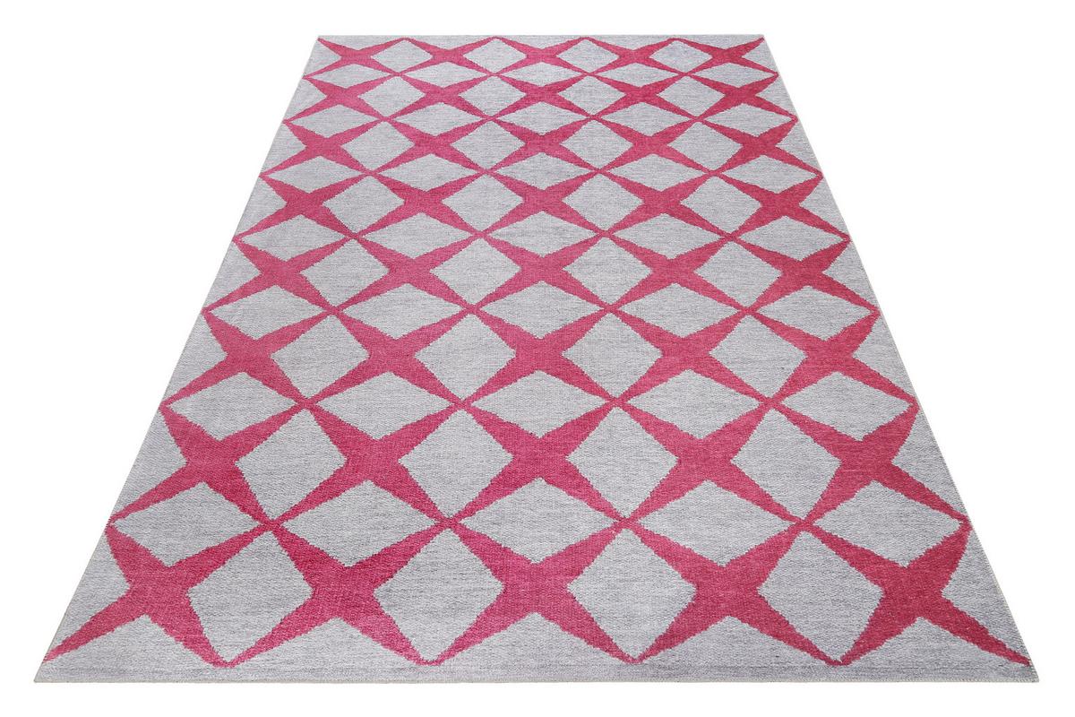 Webteppich Bordeaux/sandfarben Caledon 160x230 Cm - Sandfarben/Bordeaux, KONVENTIONELL, Textil (160/230cm) - Esprit