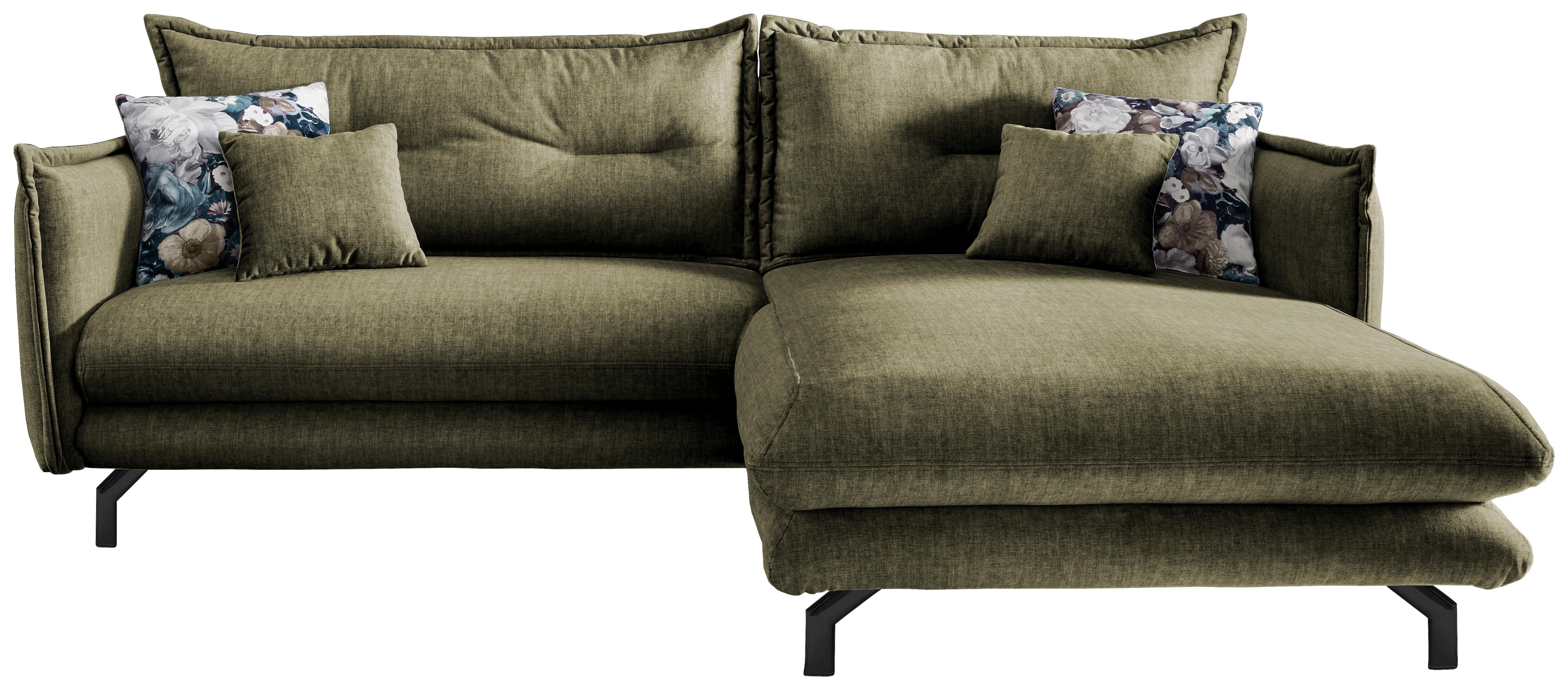 Ecksofa Lava Grün S: 255/180 Cm - Türkis/Schwarz, MODERN, Textil (255/180cm) - Livetastic