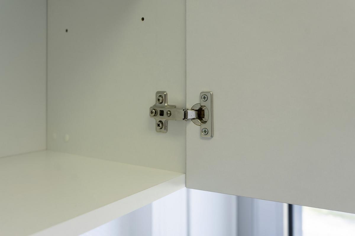 Küchenunterschrank Speed B: 100 cm Weiß mit Laden - Hellgrau/Weiß, KONVENTIONELL, Holzwerkstoff (100/85/50cm)