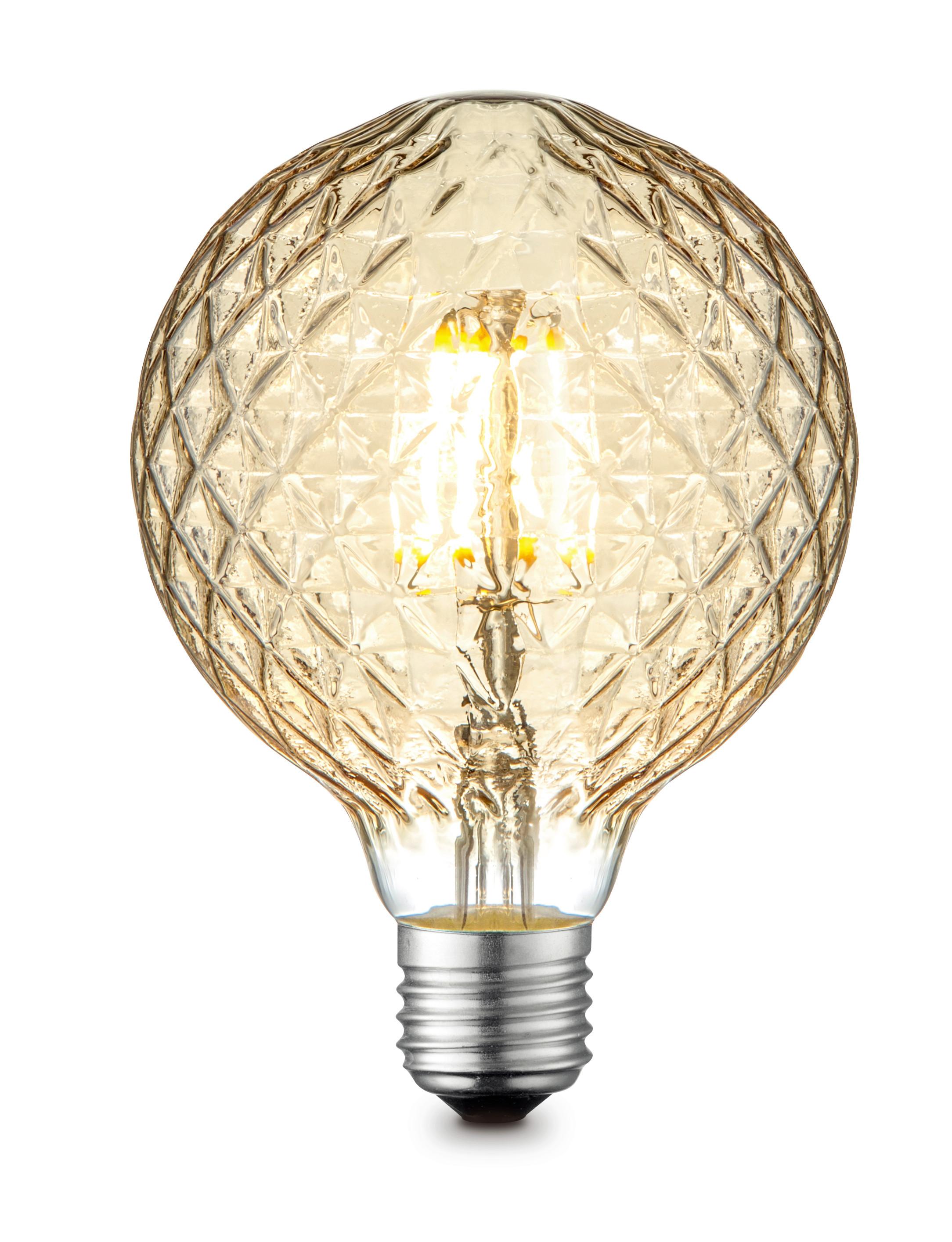 LED zárovka 11461, E27, 4 Watt - kov/sklo (9,5/13,5cm)