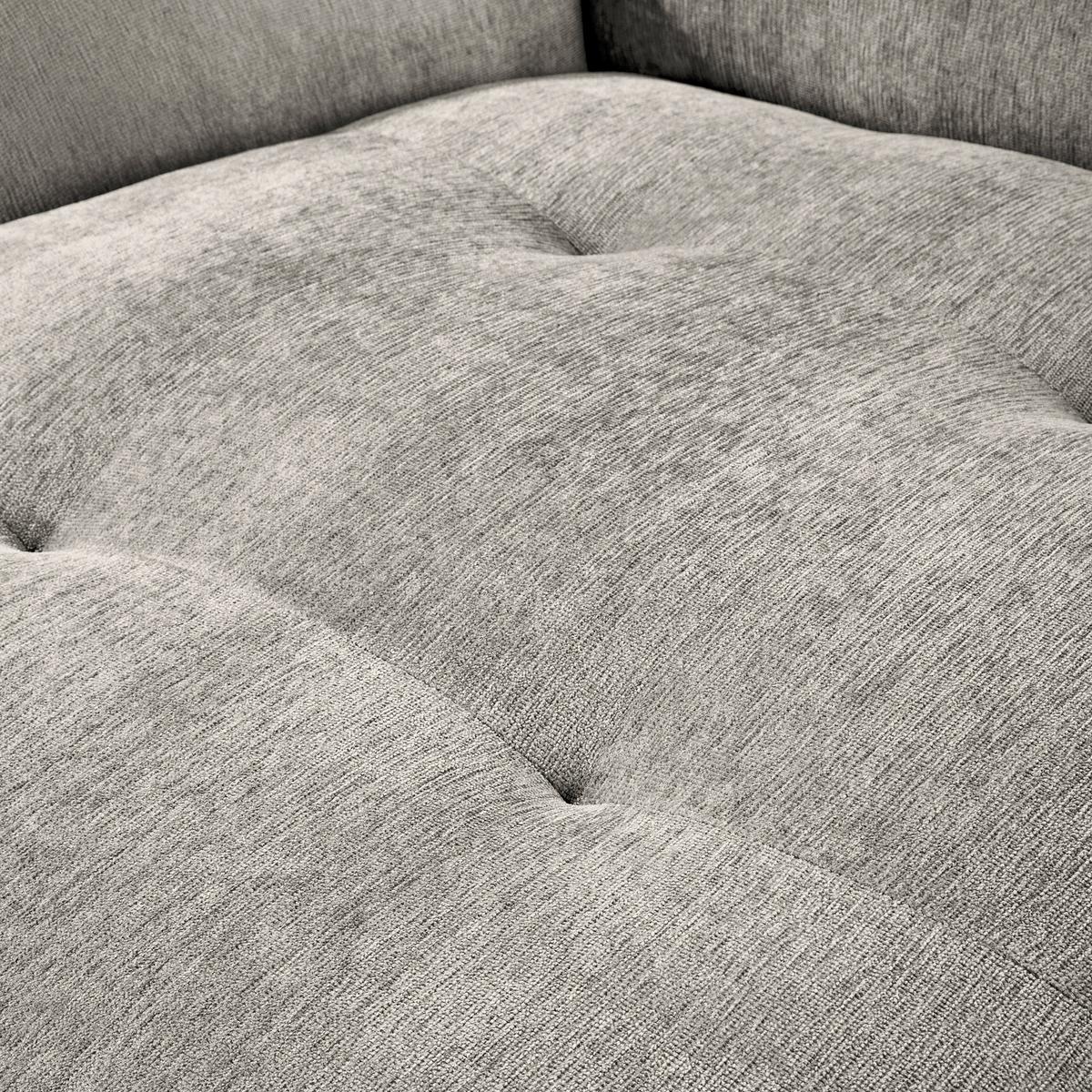XXL-Sessel Fluffy, Silberfarben B: 182 cm - Silberfarben/Schwarz, MODERN, Textil (182/87/184cm) - Trendmanufaktur