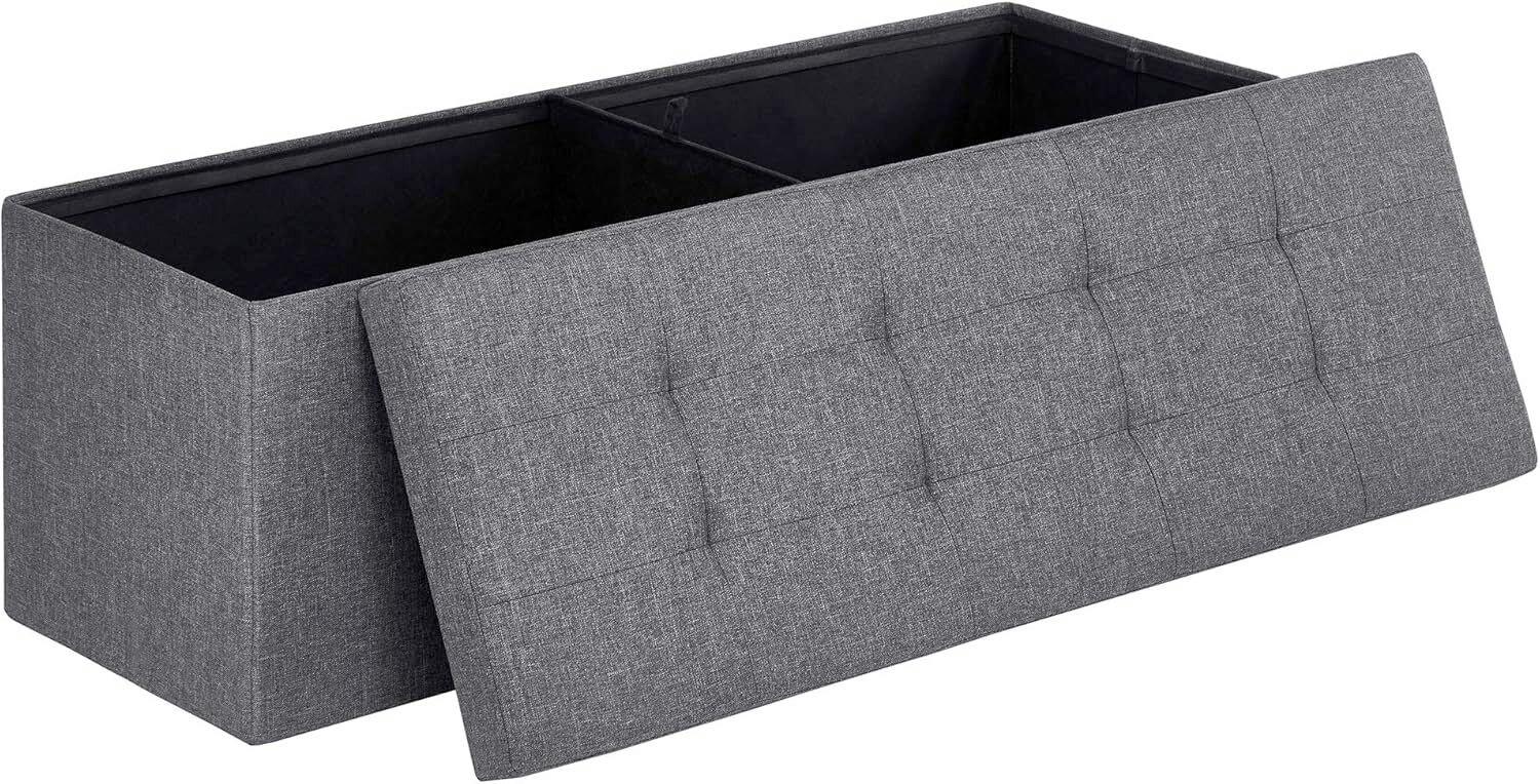 Sitzbox Grau B: 110 Cm - Grau, Basics, Holzwerkstoff/Textil (110/38/38cm)