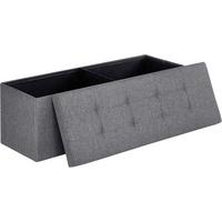 Sitzbox Grau B: 110 Cm - Grau, Basics, Holzwerkstoff/Textil (110/38/38cm)