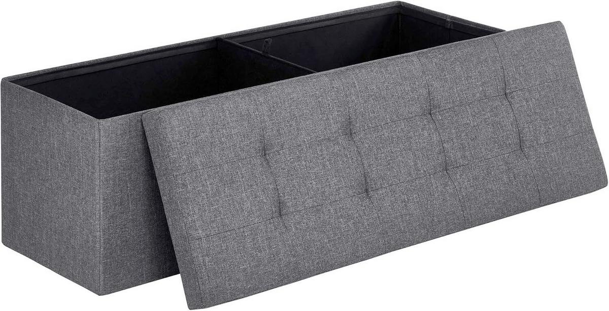 Sitzbox Grau B: 110 Cm - Grau, Basics, Holzwerkstoff/Textil (110/38/38cm)