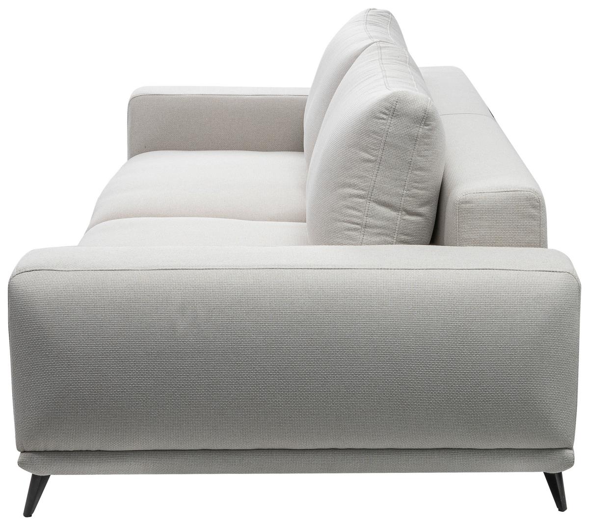 2-sitzer-sofa Selene Creme, B: 202 Cm - Creme/Schwarz, MODERN, Textil (202/89/115cm) - MID.YOU