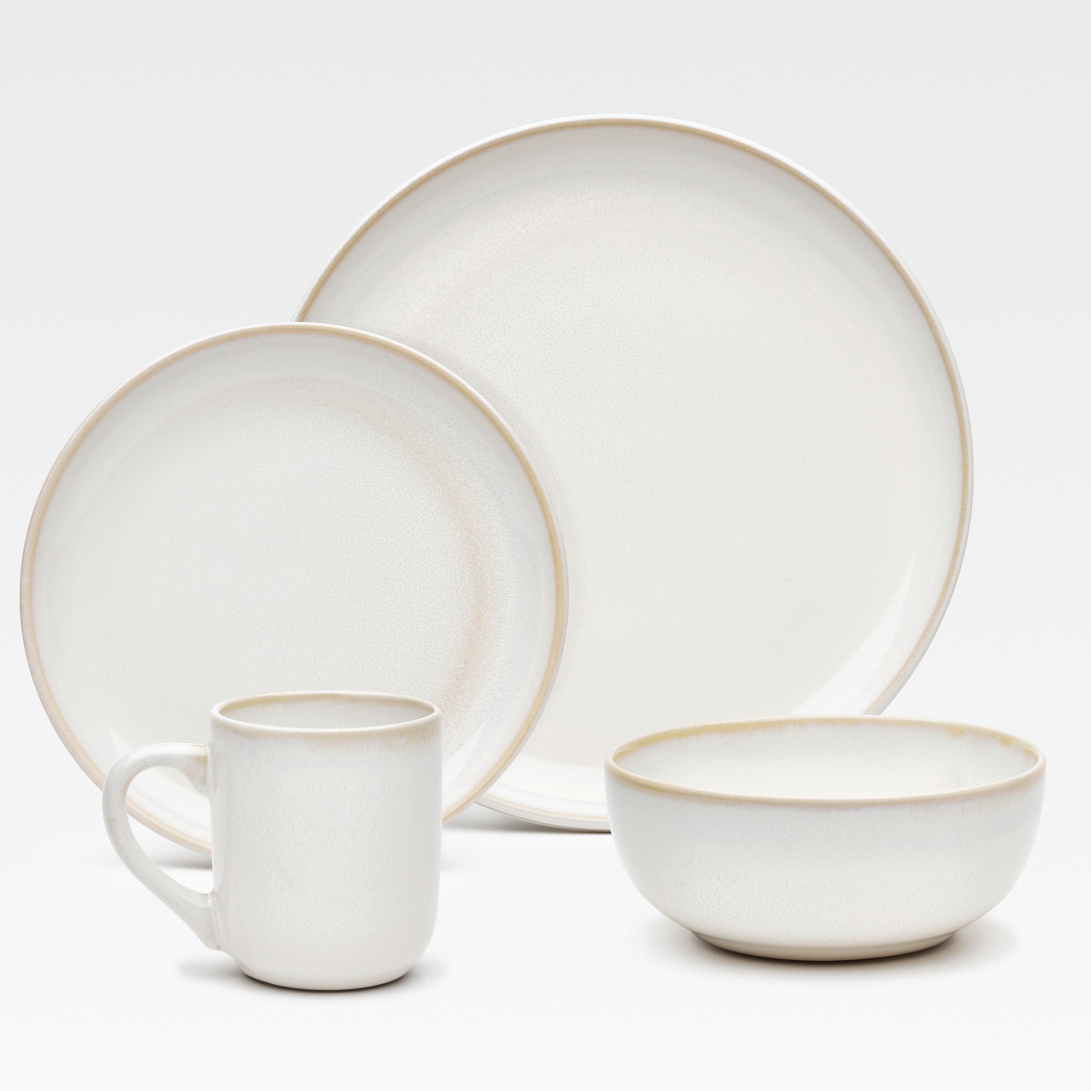 KOMBISERVICE Weiß, 16--Teilig. - Creme, Basics, Keramik - Van Well