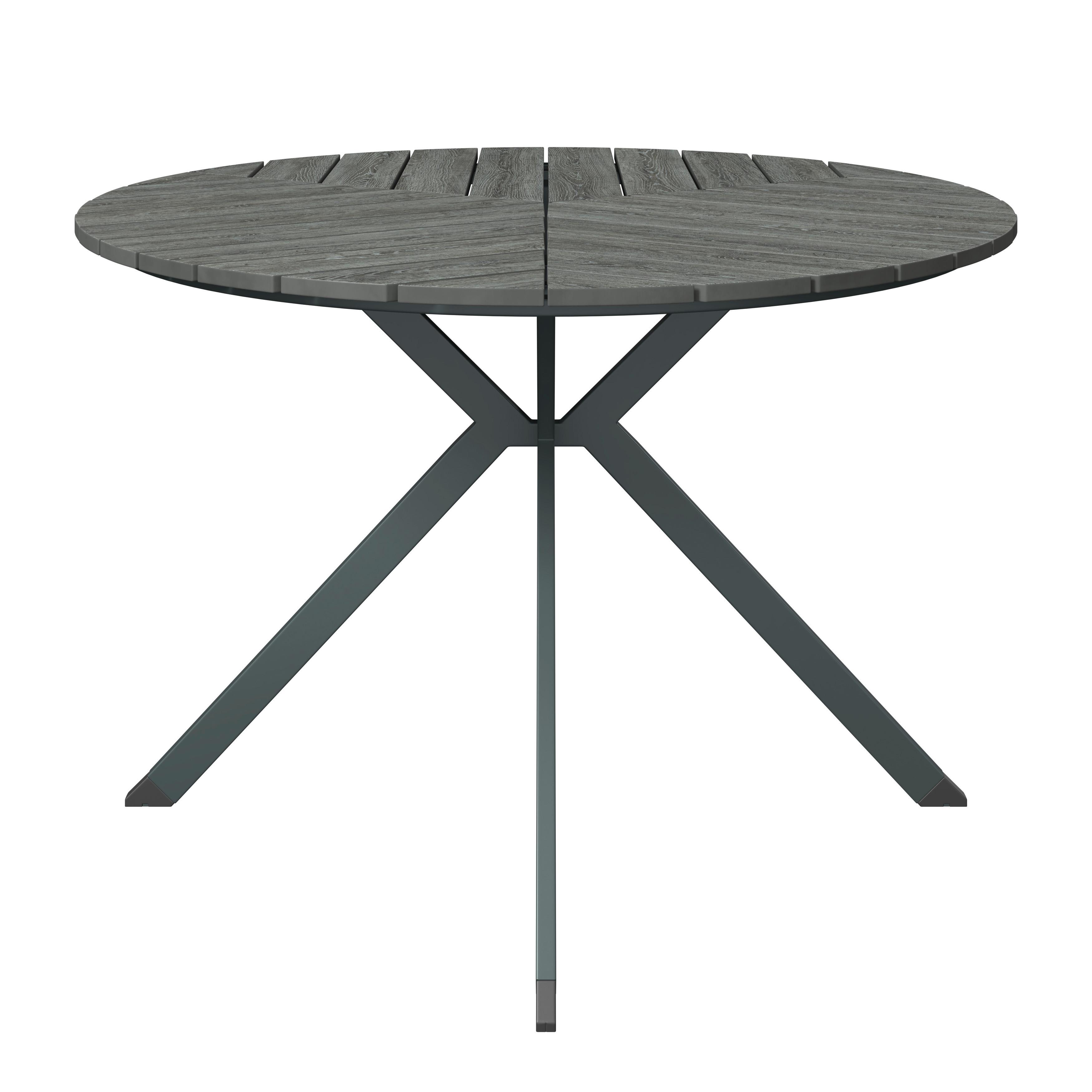 Gartentisch Marbella - Schwarz/Grau, MODERN, Kunststoff/Metall (113/74/113cm) - Beldano