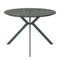 Gartentisch Marbella - Schwarz/Grau, MODERN, Kunststoff/Metall (113/74/113cm) - Beldano
