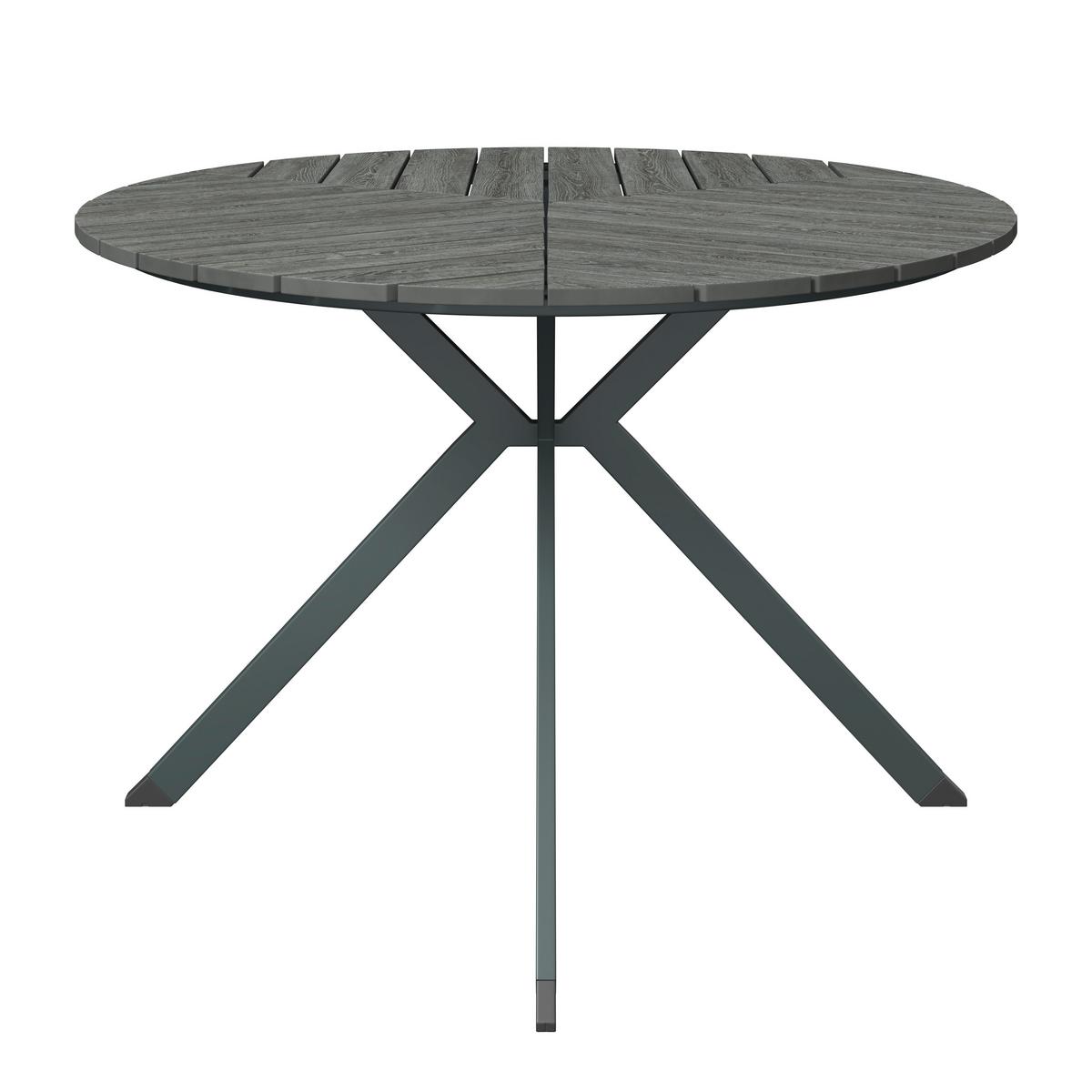 Gartentisch Marbella - Schwarz/Grau, MODERN, Kunststoff/Metall (113/74/113cm) - Beldano