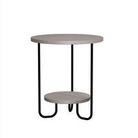Beistelltisch Corro Beistellstisch - Beige/Schwarz, Design, Holzwerkstoff/Metall (40/40/45cm) - Livetastic