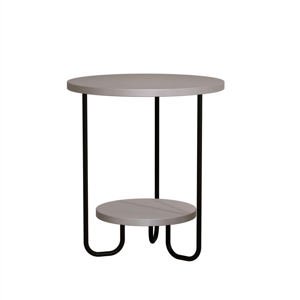 Beistelltisch Corro Beistellstisch - Beige/Schwarz, Design, Holzwerkstoff/Metall (40/40/45cm) - Livetastic